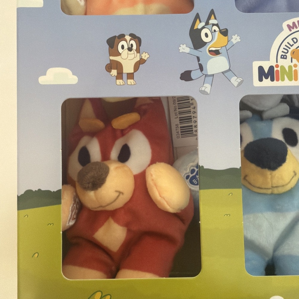 Bluey Micro Build-A-Bear Set of 6 Micro Mini Beans Plush Pack Socks Bingo Rusty - Picture 7 of 14